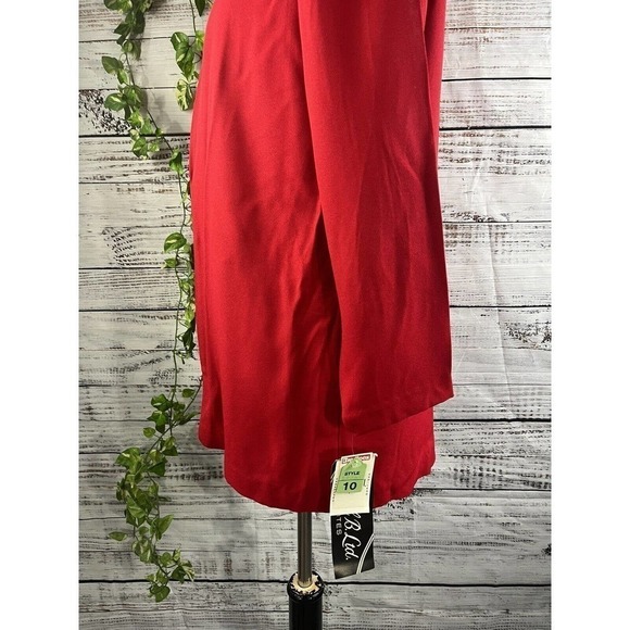 Vintage 90's Y2K Michael B Ltd. Vest Jacket 1pc size 10 Petite Red Gold Jewels - Picture 13 of 15